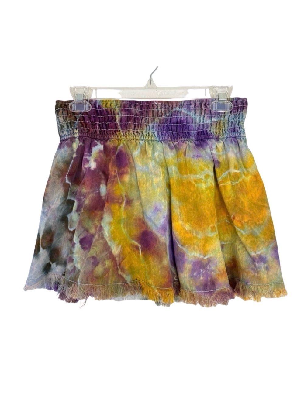 Generation Love Tie Dye Skirt Womens Size Small Denim Mini Colorful Chambray